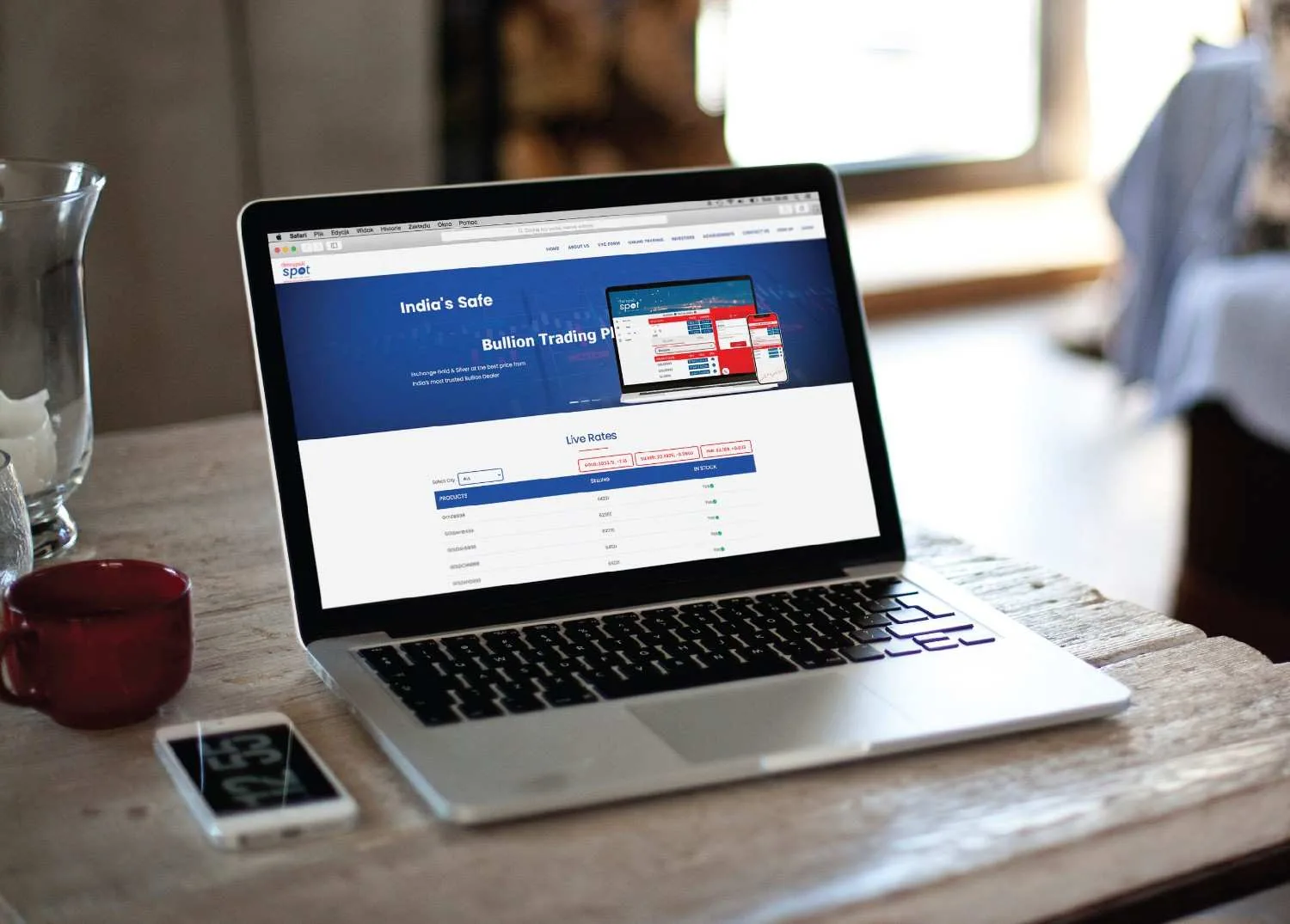 Amrapali One platform shown on a laptop